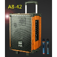 Loa kéo Temeisheng A8-42 ( 8inch , 2 mic , 150W) bass 20 vỏ gỗ