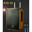 Loa kéo Temeisheng A10-42 ( 10 inch , 2 mic , 200W) bass 25 vỏ gỗ