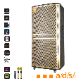Loa kéo ...a/d/s TBF-215L (Bass 4 tấc đôi, 2 Micro) | Loa ads