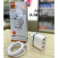COMBO Củ Sạc + Cáp Type C Aspor A833 - 3 Cổng 3.4A