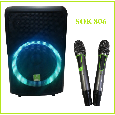 Loa kéo di động SOK NE-806 (Bass 4 tấc, 2 Micro)