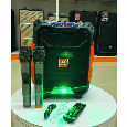 Loa Bluetooth Karaoke SANSUI D8 (Tặng kèm 2 micro không dây)