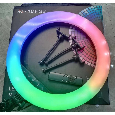 Đèn LED LiveStream HQ-18 RGB LED nhiều màu kèm giá đỡ 3 điện thoại