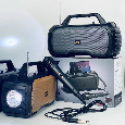 LOA BLUETOOTH KARAOKE M@F MF-217 (Kèm Mic, Đèn LED, Pin năng lượng mặt trời)
