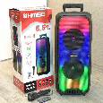 Loa Bluetooth Karaoke KIMISO QS-7602 (Bass đôi 6.5x2, 1 Micro có dây)