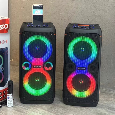 Loa Di Động Karaoke KIMISO QS-7603 (Bass đôi 6.5x2, 1 Micro có dây)