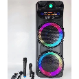 LOA BLUETOOTH KARAOKE (BASS ĐÔI LED, 2 MICRO)