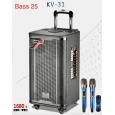 Loa Kéo Di Động Karaoke KV-31 (Bass 25cm, 2 Micro)
