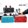 LOA BLUETOOTH KARAOKE KIMISO KMS-186 (Kèm 2 Micro không dây)