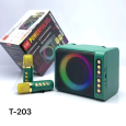LOA BLUETOOTH T-203 (KÈM 2 MICRO KHÔNG DÂY)