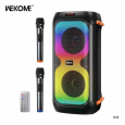 Loa Bluetooth WEKOME D39 Led, Karaoke, + 2 mic