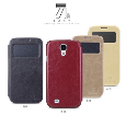 Nillkin S View Bao da mở ngang cho Galaxy S4 i9500 chính hãng có màu. đen, nâu  đỏ, kem
